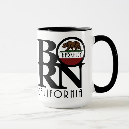 GEBOREN Berkeley California 15oz Tasse (Rechts)
