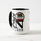 GEBOREN Berkeley California 15oz Tasse (Vorderseite Links)