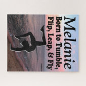 GEBOREN BIS UMBAR PERSONALISIERT GYMNAST PUZZLE (Horizontal)