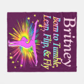 GEBOREN BIS VERSCHMUTZT PERSONALISIERTER FLOECKET FLEECEDECKE (Vorderseite (Horizontal))