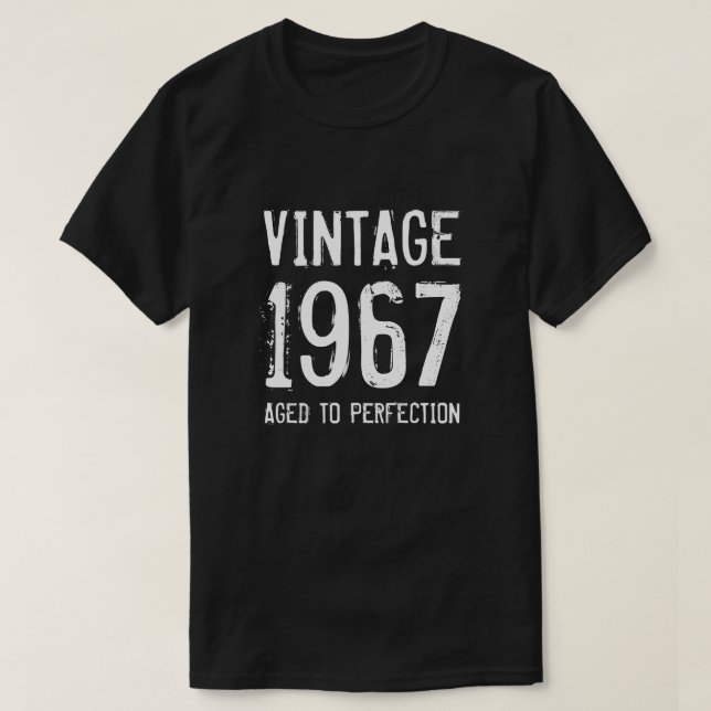 Geboren bis zur Vollkommenheit 1967 Männer50. Gebu T-Shirt (Design vorne)