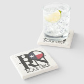 GEBOREN Boca Chica Texas Steinuntersetzer (Seitenansicht)