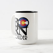 GEBOREN Boulder Colorado 15oz Zweifarbige Tasse (Vorderseite Links)