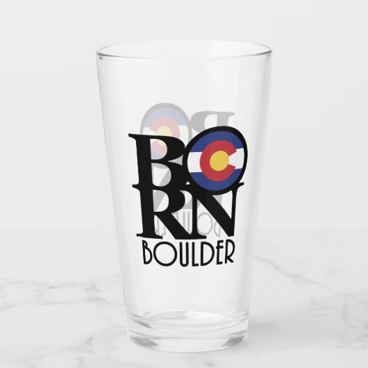 GEBOREN Boulder Colorado Glas (Rückseite)