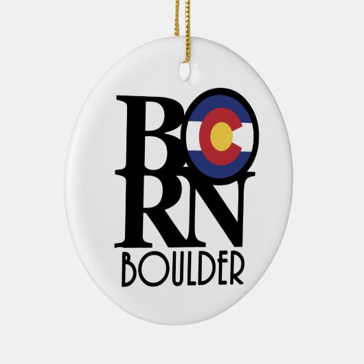 GEBOREN Boulder Colorado Keramik Ornament (Rechts)