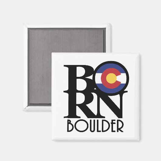 GEBOREN Boulder Colorado Magnet (Vorderseite/Rückseite)
