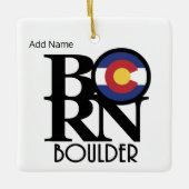 GEBOREN Boulder Colorado Zauberhafte Keramik Keramikornament (Vorderseite)