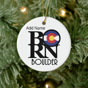 GEBOREN Boulder Colorado Zomizierbar Keramik Ornament