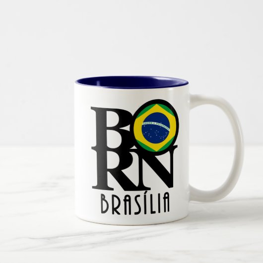 GEBOREN Brasilia 11oz Zweifarbige Tasse (Rechts)