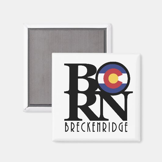 GEBOREN Breckenridge Colorado Magnet (Vorderseite/Rückseite)