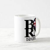 GEBOREN Brighton England 11oz Kaffeetasse (VorderseiteRechts)