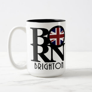 GEBOREN Brighton England 15oz Zweifarbige Tasse