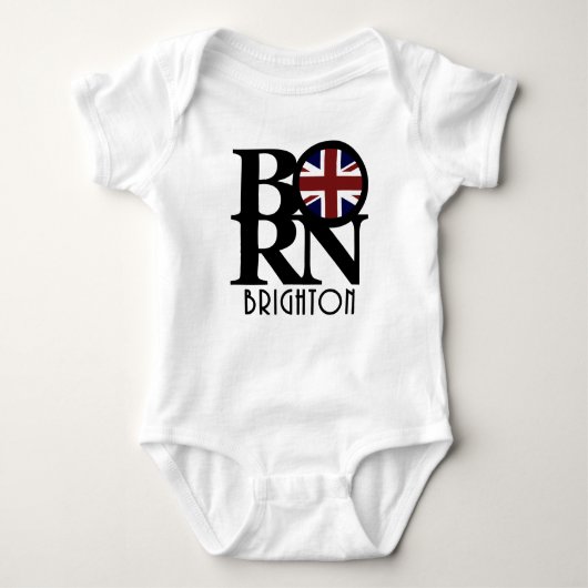 GEBOREN Brighton England Baby Strampler (Vorderseite)