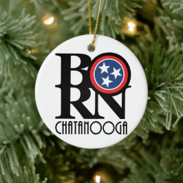 GEBOREN Chattanooga Tennessee Keramik Ornament
