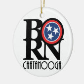 GEBOREN Chattanooga Tennessee Keramik Ornament (Links)