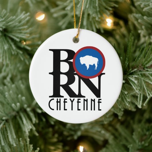 GEBOREN Cheyenne Keramik Ornament (Baum)