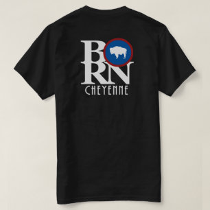 GEBOREN Cheyenne Wyoming Back Print T-Shirt