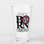 GEBOREN Clarksville Tennessee Glas (Vorderseite)