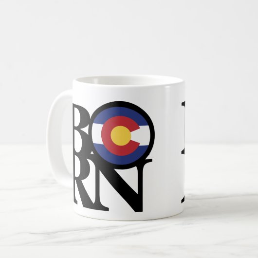 GEBOREN Colorado 11oz Kaffeetasse (Vorderseite Links)