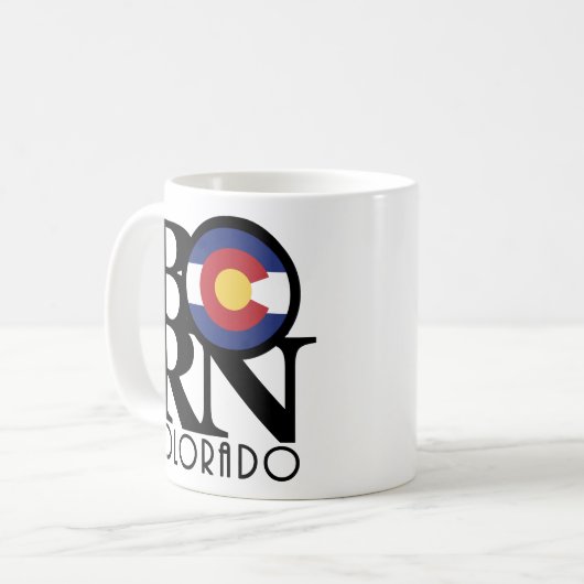 GEBOREN Colorado 11oz Kaffeetasse (Vorderseite Links)