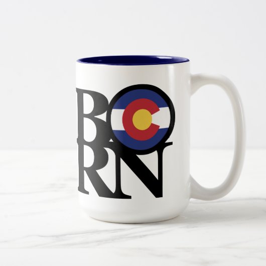 GEBOREN Colorado 15oz Zweifarbige Tasse (Rechts)