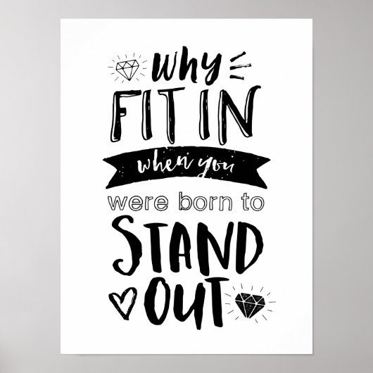 Geboren, Cooles Motivierend Poster auszustellen (Vorne)