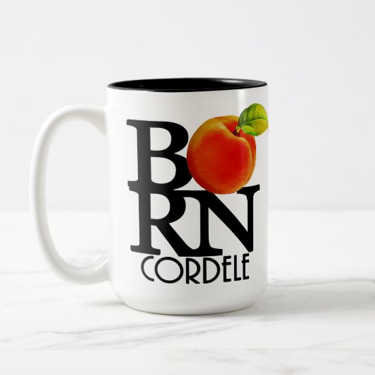 GEBOREN Cordele Georgia 15oz Zweifarbige Tasse (Links)