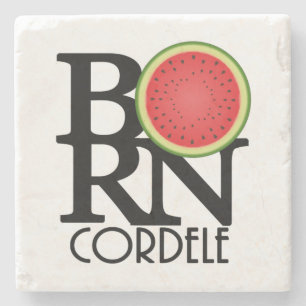 GEBOREN Cordele Georgia Watermelon Serie Steinuntersetzer