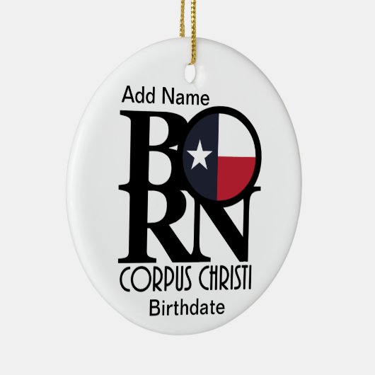 GEBOREN Corpus Christi Texas Keramik Ornament (Rechts)