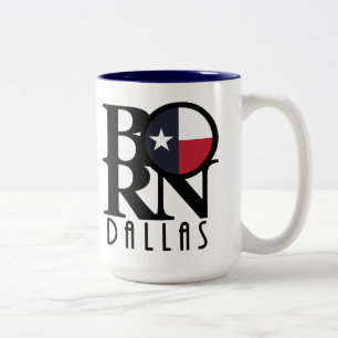 GEBOREN Dallas Texas 15oz Zweifarbige Tasse