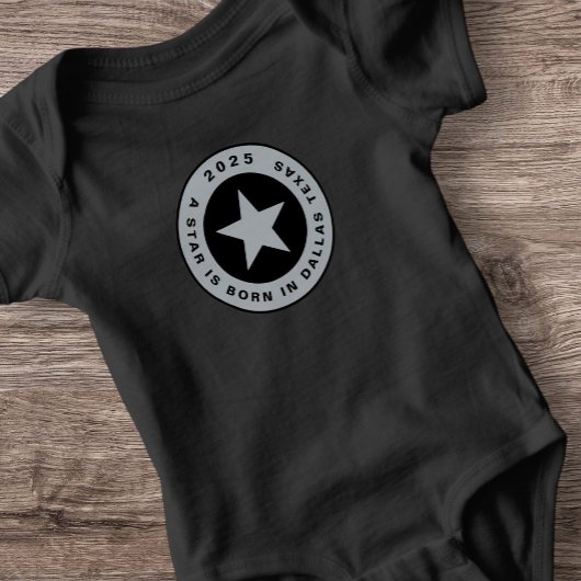 Geboren Day Dusche Dallas Texas Star Sports Säugli Baby Strampler