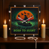 Geboren, den Vigil des Jägers zu jagen Quadratische Wanduhr