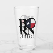 GEBOREN Denton Texas Glas (Rückseite)