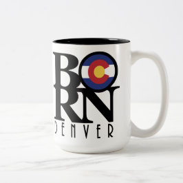 GEBOREN Denver Colorado 15oz Zweifarbige Tasse