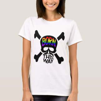 Geboren dieser Weisen-Schädel u. gekreuzten T-Shirt