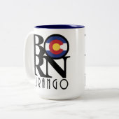 GEBOREN Durango Colorado 15oz Zweifarbige Tasse (Vorderseite Links)