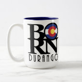 GEBOREN Durango Colorado 15oz Zweifarbige Tasse (Links)