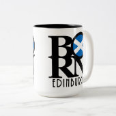 GEBOREN Edinburgh Schottland 15oz Zweifarbige Tasse (VorderseiteRechts)