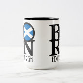 GEBOREN Edinburgh Schottland 15oz Zweifarbige Tasse (Mittel)