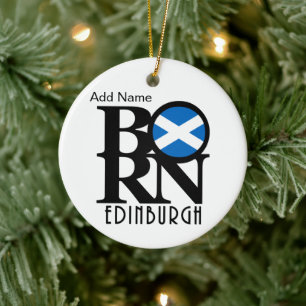 GEBOREN Edinburgh Scotland individuell anpassbar Keramik Ornament