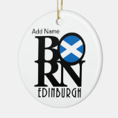 GEBOREN Edinburgh Scotland individuell anpassbar Keramik Ornament (Links)