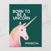 Geboren, ein Einhorn Statue Kopf Magical zu sein Postkarte (Vorderseite)