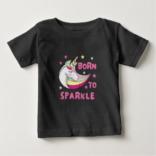 Geboren, ein Einhorn-Zauberer zu sein Baby T-shirt
