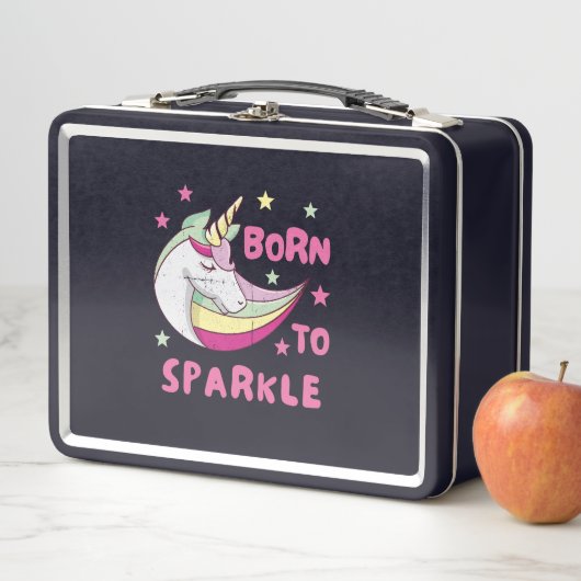 Geboren, ein Einhorn-Zauberer zu sein Metall Brotdose (Beispiel)