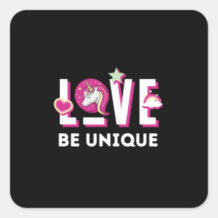 Geboren, ein einzigartiges magisches Fantasietier  Quadratischer Aufkleber