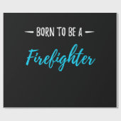 Geboren, ein Feuerwehrmann zu sein Geschenkpapier (Flach)