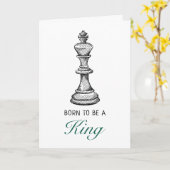 Geboren, ein King Schach Game Player Mens Geburtst Karte (Gelbe Blume)