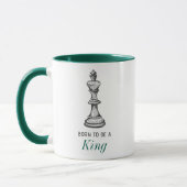 Geboren, ein King Schach Game Player Pater Husband Tasse (Links)