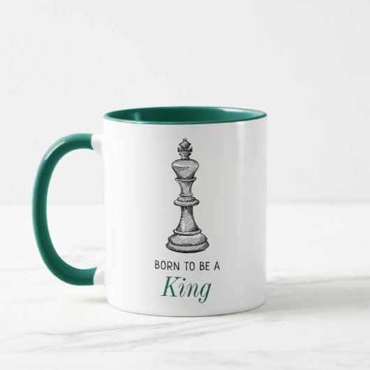 Geboren, ein King Schach Game Player Pater Husband Tasse (Links)