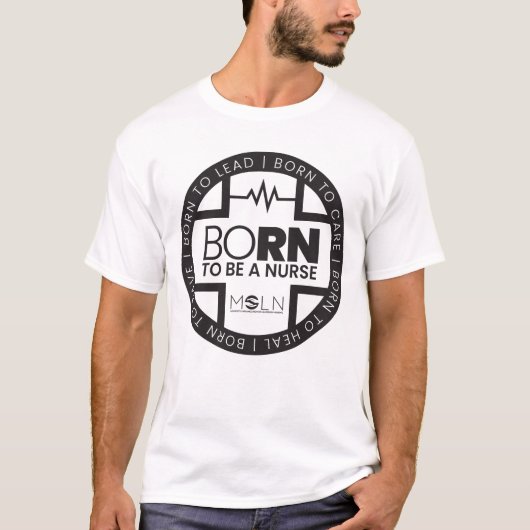 Geboren, ein knackiger, hellfarbiger T - Shirt zu (Vorderseite)